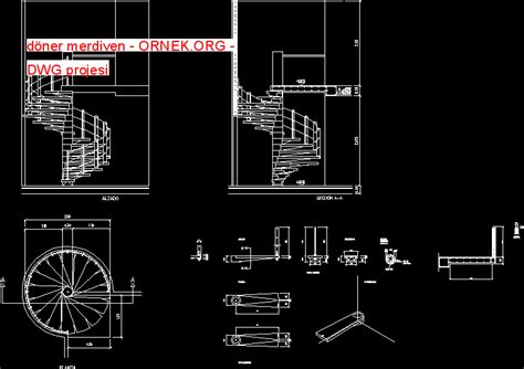 D Ner Merdiven Dwg Projesi Autocad Projeler Hot Sex Picture