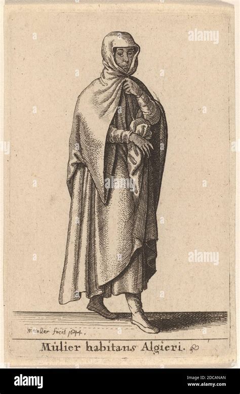 Wenceslaus Hollar Artist Bohemian 1607 1677 Mulier Habitans