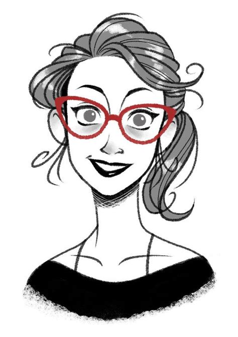 10 Best For Sketch Cartoon Drawings Of Girls With Glasses Mariam