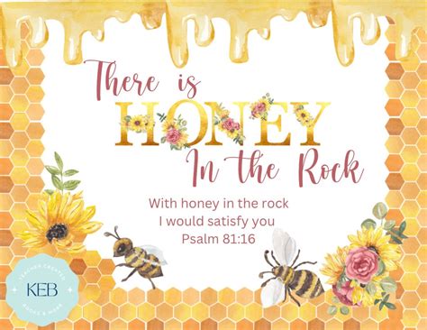 Honey In The Rock Psalm Bible Verse Bulletin Board Kit Etsy