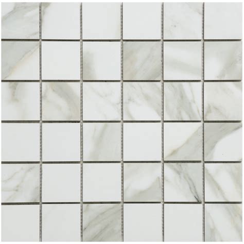 The Tile Life Porto 2x2 Calacatta Gold Porcelain Floor And Wall Tile 1 Sheet 1 Sq Ft