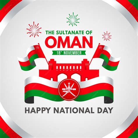 Premium Vector Flat Design National Day Of Oman