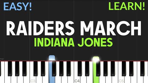 Raiders March Indiana Jones Easy Piano Tutorial Youtube