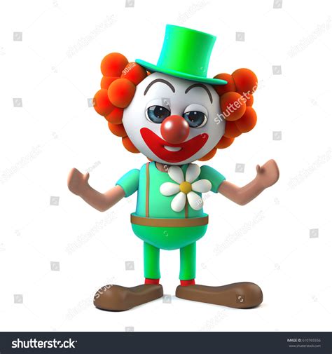 3d Render Funny Cartoon Clown Character 스톡 일러스트 610765556 Shutterstock