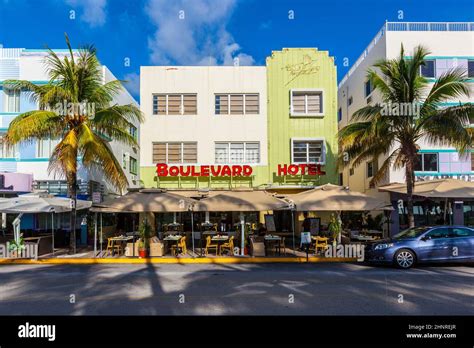 The Boulevard hotelat ocean drive Stock Photo - Alamy