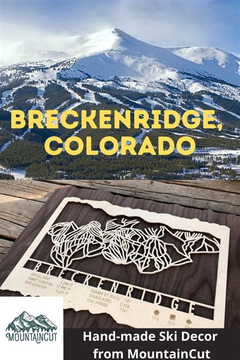 Breckenridge Colorado Layered Wooden Ski Decor Trail Map The Wall Art