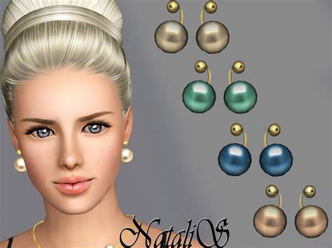 The Sims Resource Natalis Ts Faux Pearl Earrings Ft Fa