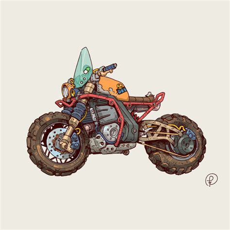 Artstation Nomad Fernando Correa Bike Art Robot Concept Art Art Cars