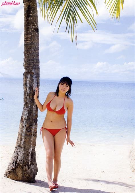 Ai Shinozaki Photo Ai Shinozaki Red Bikini At Beach Part 1