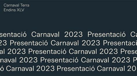 Presentació del Carnaval de Terra Endins 2023 YouTube