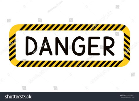 Caution Danger Warning Signs Simple Vector Stock Vector Royalty Free