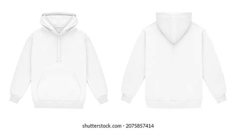 Template Blank Flat White Hoodie Hoodie Stock Photo 2075857414 ...