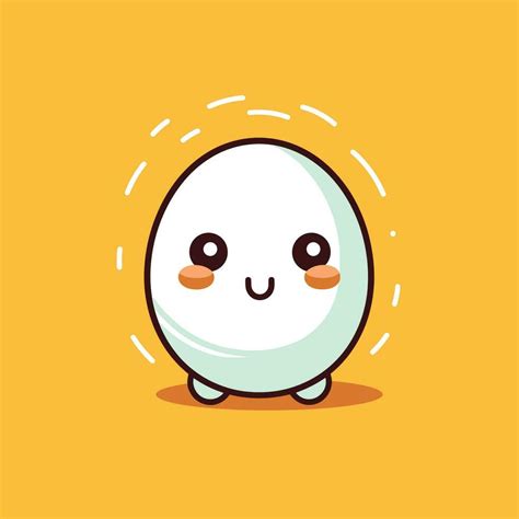 Cute Kawaii Egg Chibi Mascot Vector Cartoon Style 23414339 Vector Art