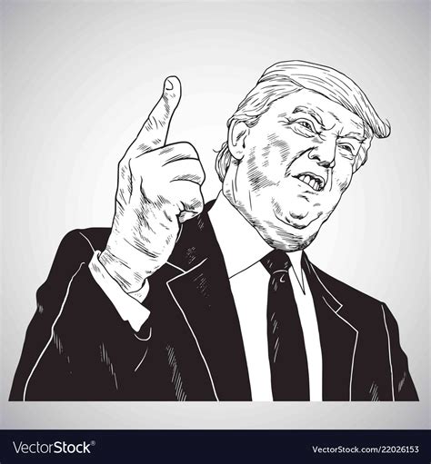 President donald trump youre fired cartoon Vector Image