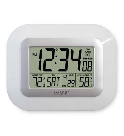 Atomic Digital Wall Clock with Temperature by La Crosse Technology ...