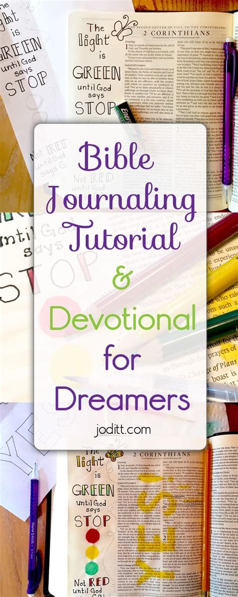 The Light Is Green A Bible Journaling Tutorial For Dreamers Joditt