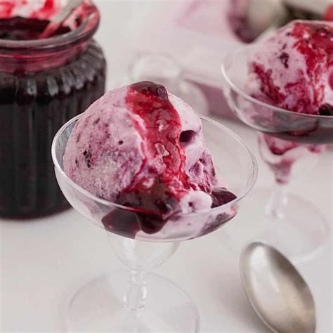 Cherry Ice Cream - 3 Ingredients - 5 Mins - No Churn - Veena Azmanov