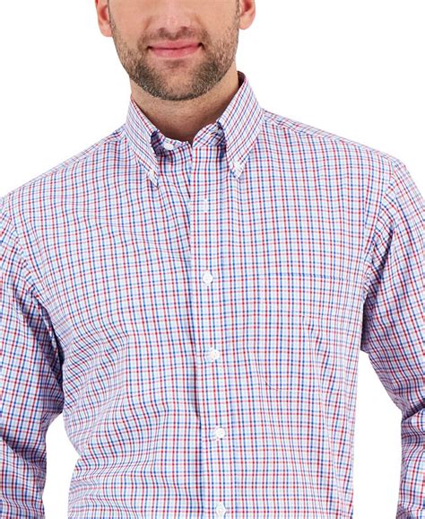 Club Room Men S Regular Fit Plaid Dress Shirt Created For Macy S Macy S