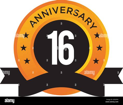 Th Year Celebrating Anniversary Emblem Logo Design Vector Template