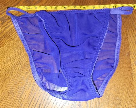 Vintage Purple Sheer String Bikini Panties Tag Missin Gem