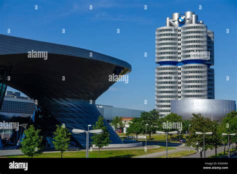 BMW Welt And Headquarters BMW Four Cylinder Munich Bavaria Germany