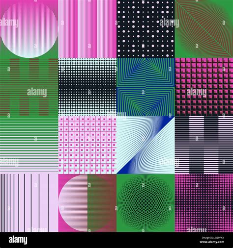 Abstract Minimalist Vector Graphics With Digital Transition Effect