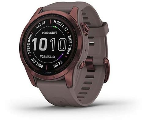 Garmin Fenix 7S Sapphire Solar Titane avec revêtement bronze et