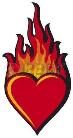 Flaming Heart Drawing | Free download on ClipArtMag