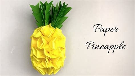 Diy Paper Pineapple 🍍 Paper Crafts For School Paper Craft Easy