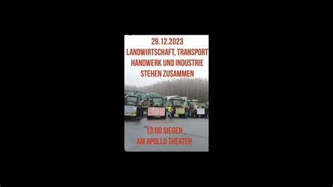 Live Aus Siegen Gro Demo Der Landwirte Handwerker Und Unternehmer Am