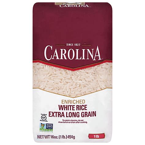 Carolina White Rice Extra Long Grain Enriched 16 Oz Buehlers