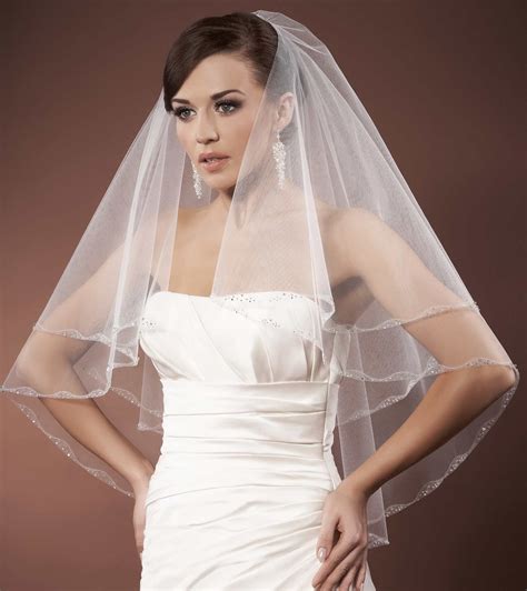 Voile Mariage Tulle Italien Perles Verre Et Strass Brod S Zita