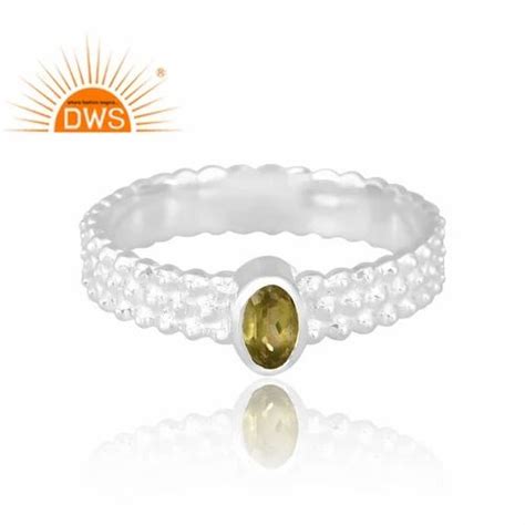 Dws Handmade Fine Sterling Silver Natural Peridot Gemstone