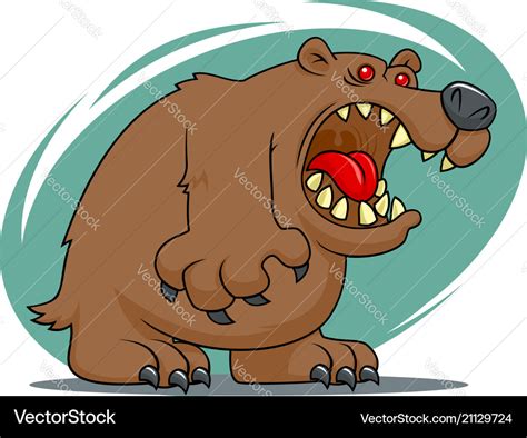 Cartoon angry bear Royalty Free Vector Image - VectorStock