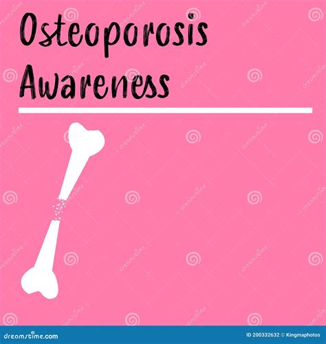 Osteoporosis Awareness Poster On Pink Background With Copy Space For