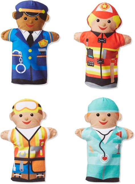 Melissa And Doug Jolly Helpers Hand Puppets Set Of 4 Construction