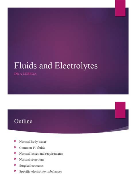 Fluids And Electrolytes Pdf Medical Specialties Clinical Medicine