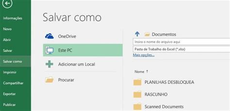 Como Salvar Uma Pasta De Trabalho Do Excel Tudo Excel