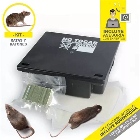 Kit Para Ratones Y Ratas Cebadero Con Cebo Veneno Trampas Env O Gratis