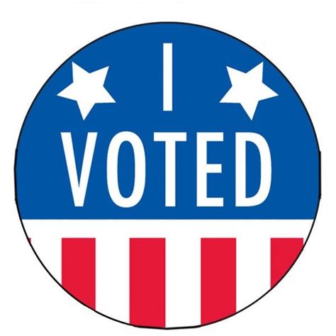 I Voted Flag Stickers - Stars and Stripes Design - 2" Circle - Free Shipping | L