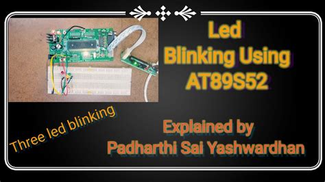 Led Blinking Using 8051 Microcontroller Board 8051 Tutorial 2 Youtube