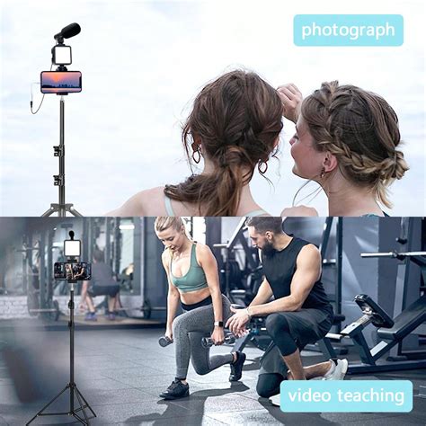 160cm Tripod Type C Vlogging Kit With Tripod Stadn For Android Type C 3 5mm With Tripod 36 Led