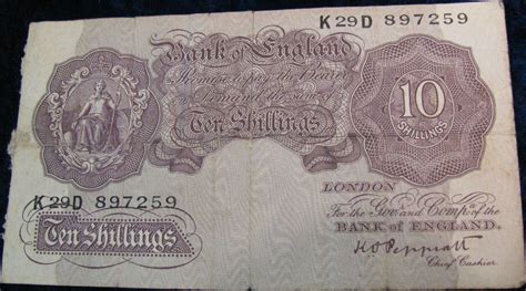 393. London Bank of England 10- Shilling Note.