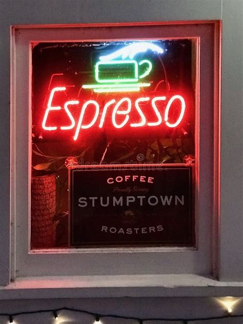 Neon Sign For Espresso For Stumptown Roasters Portland Oregon