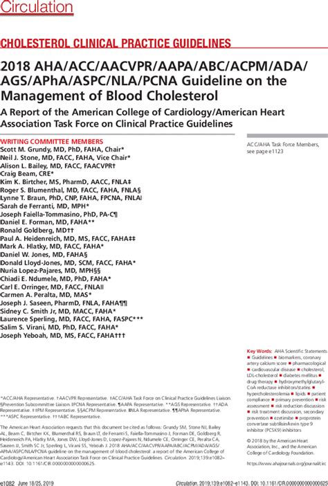 2018 Aha Acc Aacvpr Aapa Abc Acpm Ada Ags Apha Aspc Nla Pcna Guideline