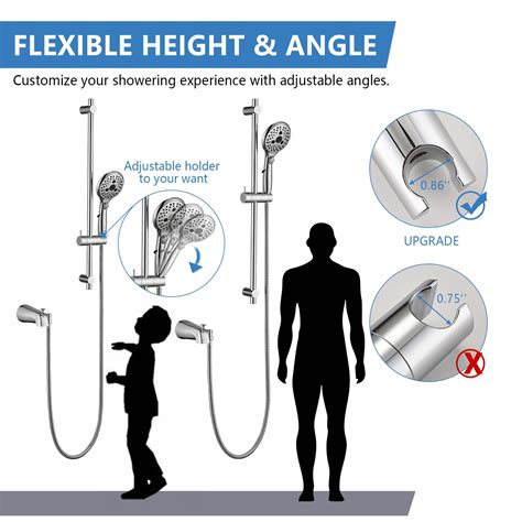 Snapklik.com : PROOX All Metal Diverter Tub Spout, 6 Settings Hand Held