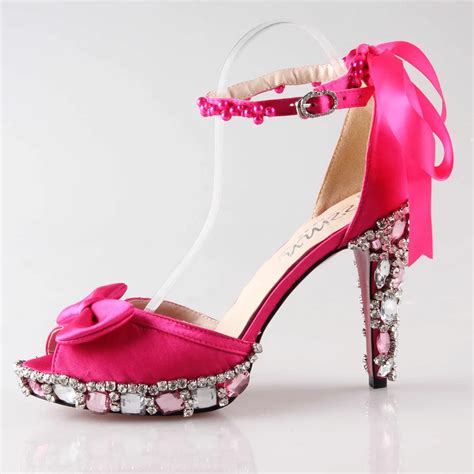 Fuchsia High Heel Sandals
