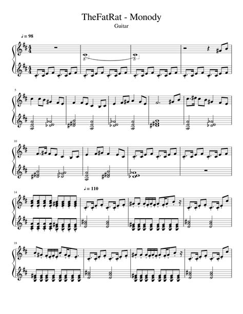 TheFatRat - Monody (Piano) Sheet music | Musescore.com