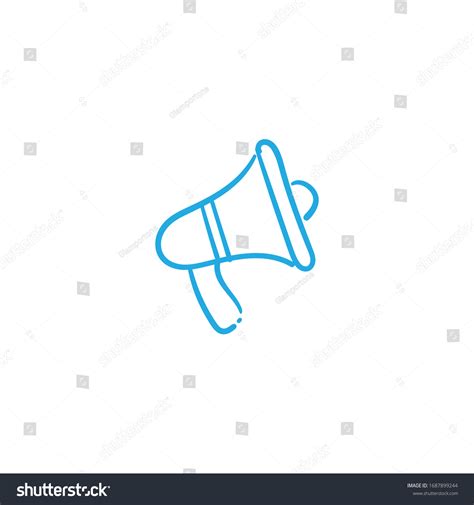 megaphone doodle illustration hand drawn loudspeaker stock vector
