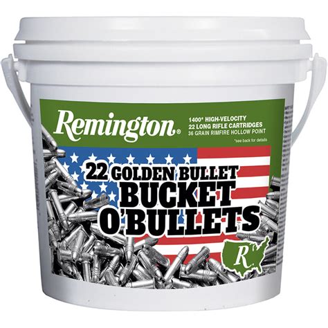 Remington 22 Golden Bullet 22lr 36gr Hp 1400rd Bucket O Bullets 1622b Dunns Sporting Goods